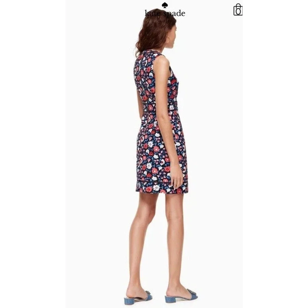 Kate Spade Shore Thing Daisy Jacquard Sheath Dress‎ Floral Embroidered Lace Sz 0